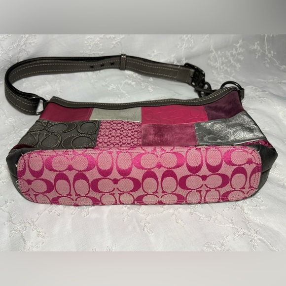 Coach Y2K Pink & Silver Patchwork Shoulder Bag - H0893-F12865 - Picture 6 of 13